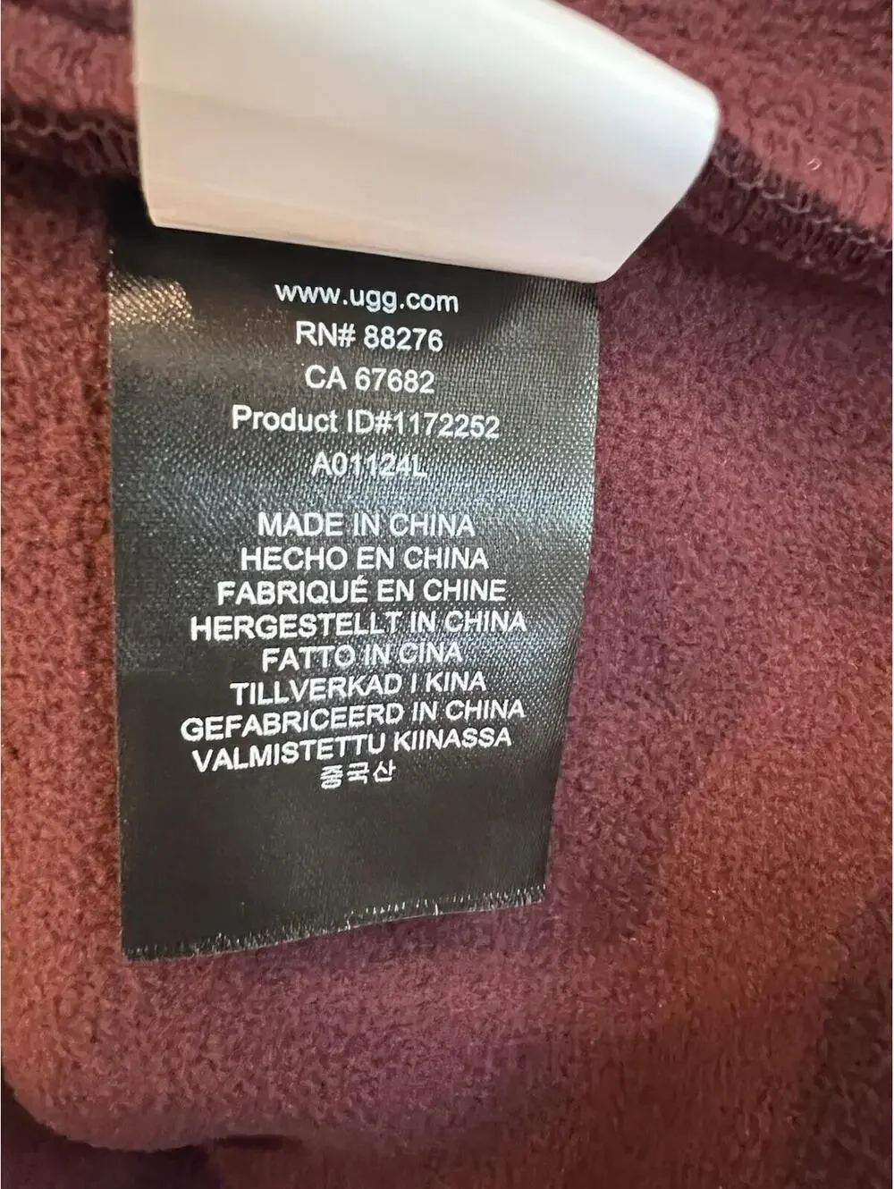 $178 UGG UGGbraid Confetti Half Zip Pullover Men's Size L Wild Grape